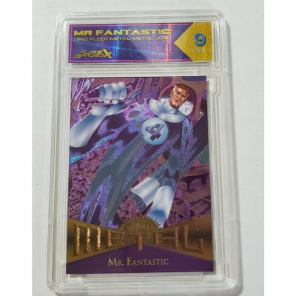 1995 Fleer MARVEL METAL Mr. Fantastic The Fantastic Four Pure Graded X 9 Mint